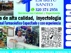 DROGUERÍA ESPIRITU SANTO MUY PRONTO CON SERVCIO 24 HORAS