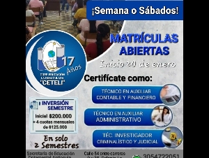 CETELI CORPORACIÓN DE EDUCACION LA INMACULADA ESTAMOS EN MATRICULAS / INSCRIPCIONES GRATIS