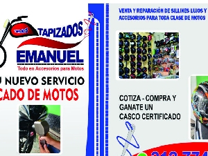 TAPIZADOS EMANUEL PARA TODA CLASE DE MOTOS 